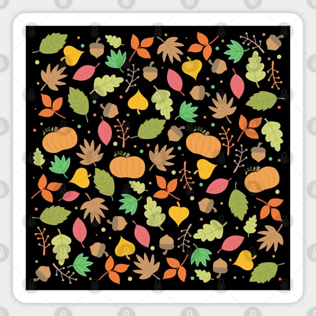 Thanksgiving Pattern Magnet by valentinahramov